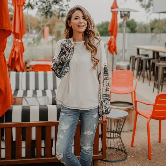 NWT Gorgeous Bubble-Sleeve Blouse like Free People - Picture 2 of 8